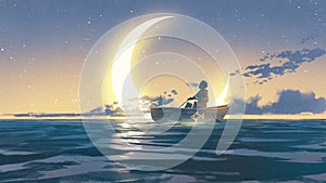 Rowing to the moon