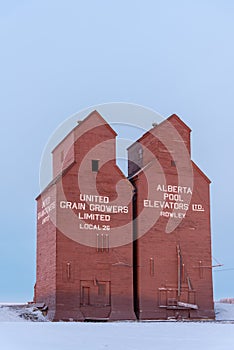 Old abandoned grain elevator, Rowley