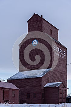Old abandoned grain elevator, Rowley