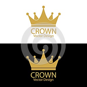 Ð¡rown. Simple vector illustration for logo, sticker, logo or creative design