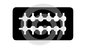 Rows of Black Keyboard Keys Technology Vector Pattern, vector design Generative AI