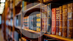 Rows of books fill a shelf in a library each one containing valuable information and resources on national security and