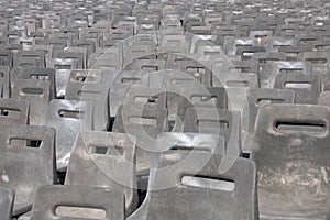 Rows of chairs in perspective
