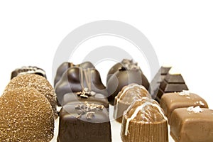 Rows of Chocolate Assortment