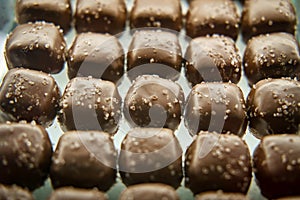 Rows of Chocolate Candies