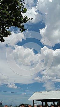 Rows of clouds during the day near the Tegal Alam Indah beach