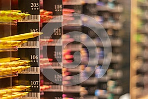 Rows of color pencil categorized