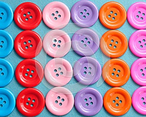 Rows of colorful buttons