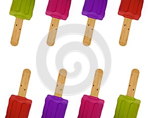 rows colorful popsicles pattern