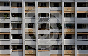 Rows of corridors, HDB flats