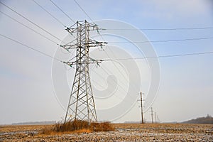 Rows of electrical towers