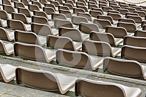 Rows of empty seats at an event