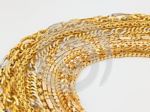 Rows of gold chains