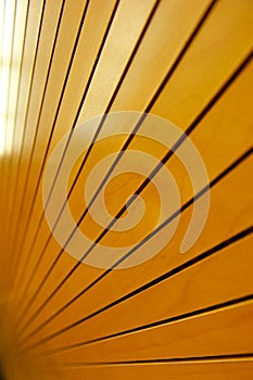 Rows of Golden Tightly Fitted Wooden Slats Background