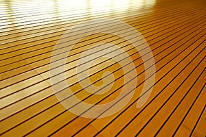 Rows of Golden Tightly Fitted Wooden Slats Background