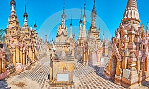 The rows of Kakku Pagodas, Myanmar
