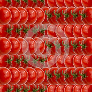 Rows of red ripe tomatoes.Repeating attractive square backdrop.Creative square modern design cooking,splashback pattern