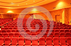 Rows of Red Theater Seats