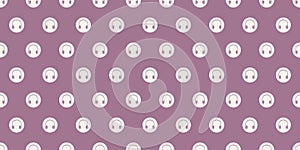 Rows of Round Headset Icons - Seamless Circles Texture - Vector Background Design, for Websites, Placards, Posters, Brochures