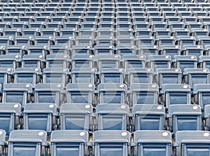 Rows of stadium seating