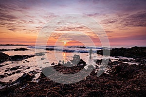 Rows of stone columns at the site of Chichen Itza, Yucatan, Mexico