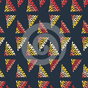 rows of triangular shapes seamless vector pattern