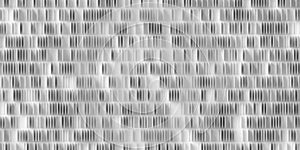 Rows of white and grey cubes or boxes array on white background, abstract modern minimal data visualisation, computer science,