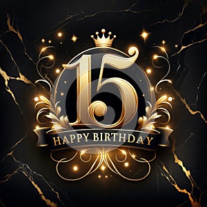 Royal 15th Birthday Celebration in Gold
