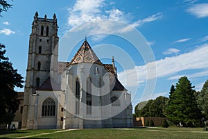 Royal abbey Brou in Bourg-en-Bresse, France photo