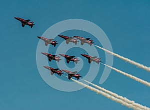 The Royal Air Force Aerobatic Team, the Red Arrows