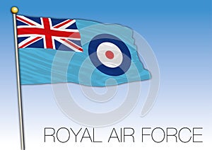 Royal Air Force ensign flag, United Kingdom, vector illustration