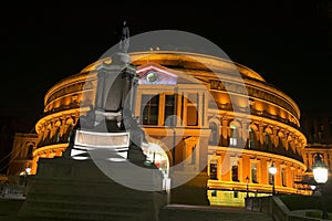 Royal Albert Hall at night