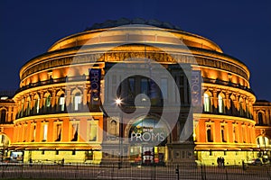 Royal Albert Hall at night