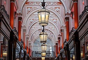 Royal Arcade in Bond Street, Mayfair UK: beautifully restored Victorian shopping arcade with luxury shops. photo