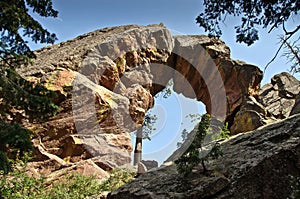 Royal Arch rock formation in Boulder, Colorado photo