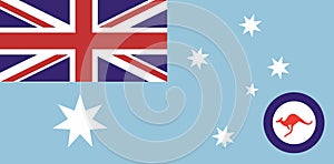 Royal Australian Air Force Ensign Flag. Australian symbol