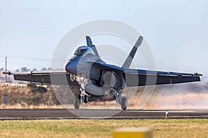 Royal Australian Air Force RAAF Boeing F/A-18F Super Hornet multirole fighter aircraft A44-203 based at RAAF Amberley