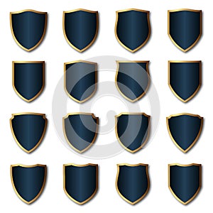 Royal badge and shield set vector photo