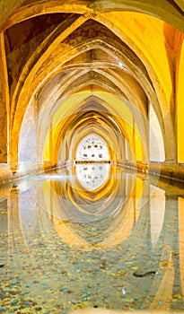 Royal Bathroom in Alcazar of Sevilla, Seville Spain