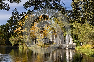 Royal Baths Park in Warsaw city, Poland