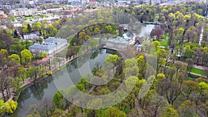 Royal Baths park in Warsaw, Poland