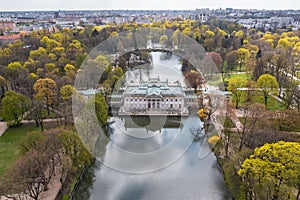 Royal Baths park in Warsaw, Poland