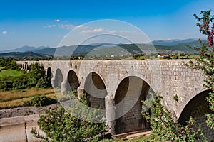 Royal bridge Carev most over the Zeta in Montenegro photo