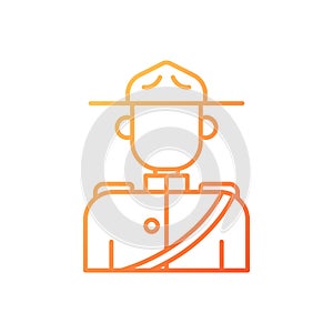 Royal canadian mounted police gradient linear vector icon