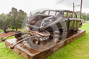 Royal car at the Palace of the King of Buganda grounds in Kampala, Ugan photo