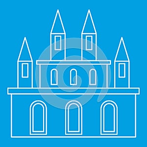 Royal castle icon, outline style