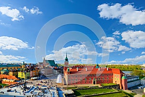 Royal castle and old town in a summer day