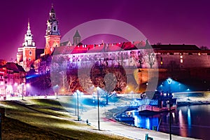 Royal castle of the Polish kings on the Wawel hill