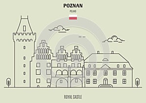 Royal Castle in Poznan, Poland. Landmark icon