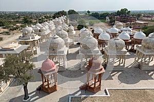 The Royal Cenotaphs are a group of royal memorials built in the 19th century by Maharaja Sardar Singh of Jodhpur photo